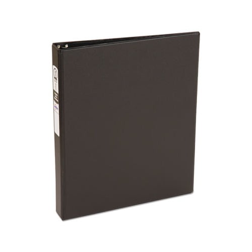 Economy Non-View Binder with Round Rings 3 Rings, 1" Capacity, 11 x 8.5, Black, 3301