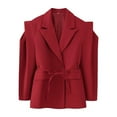 thumbnail image 1 of Tranfacy Vestes pour Femmes, Blazer pour Femmes, Veste de Costume Décontractée à Taille Cintrée à Larges Épaules pour Femmes, 1 of 3