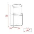 thumbnail image 5 of Kitchen Cart 49" H, Two Door Cabinet, One Open Shelf, Two Interior Shelves, White, 5 of 6