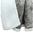 thumbnail image 2 of Madeline Sherpa Throw Big Rose Light Grey, 2 of 3
