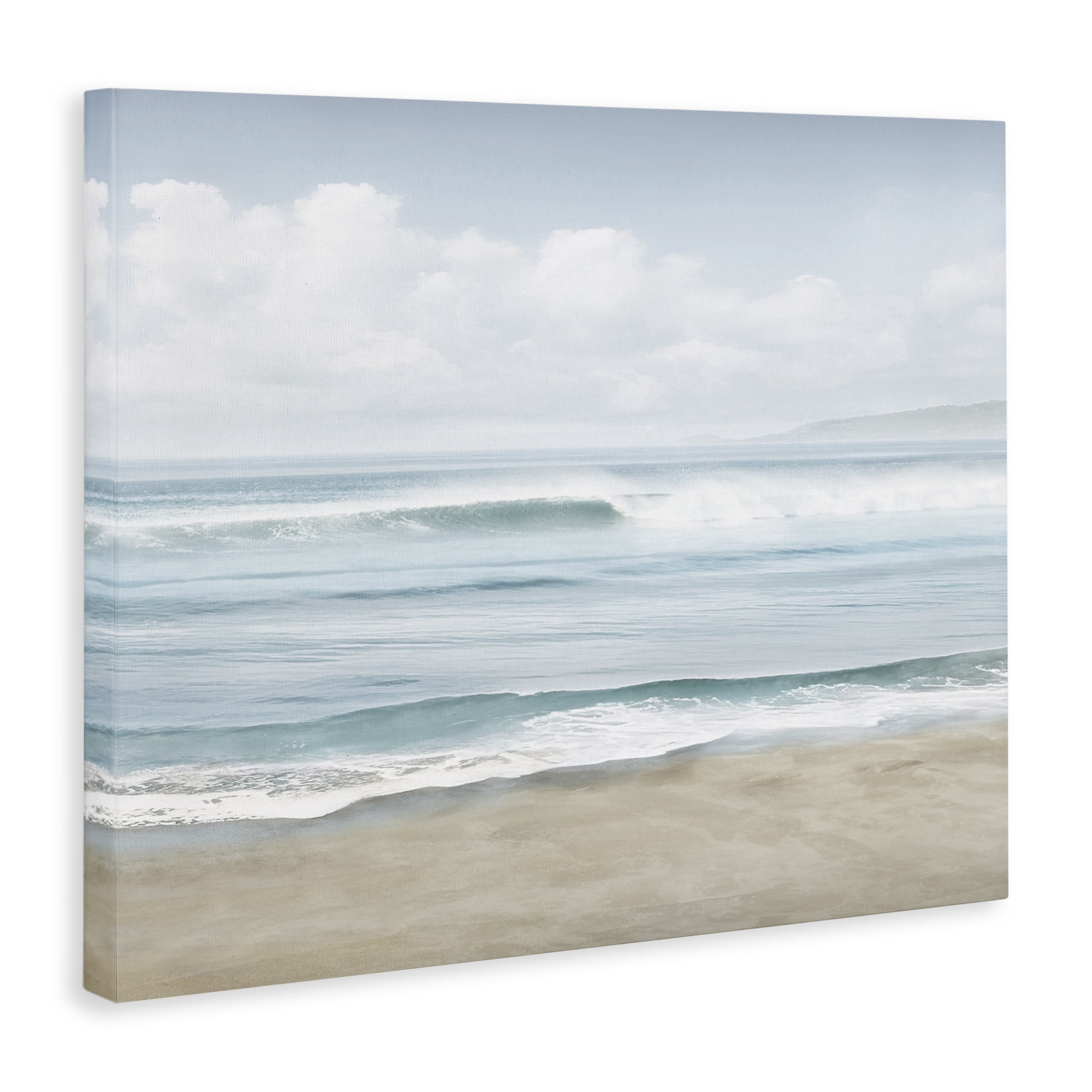 Stupell Industries Soothing Beach Waves Nautical & Beach Painting Wrapped Canvas Art Print Wall Art, 30 x 24