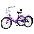 thumbnail image 5 of 24"/26'' Adult Tricycles for Women, Men with Big Basket, 7 Speed 3 Wheel Bikes for Adults, Low-Step Through Frame Tricycle for Adults Seniors, Stable and Safe, 5 of 11