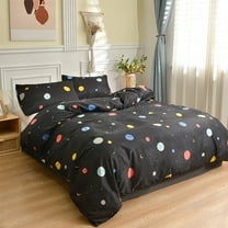 Black Winter Supplies Comforter Cover,Simple Printed Bed Cover,Double Bed Cover (59×78Inch ),Quilt Case for All Seasons-friendly Soft Bedding Double Duvet Cover Fresh Patterns