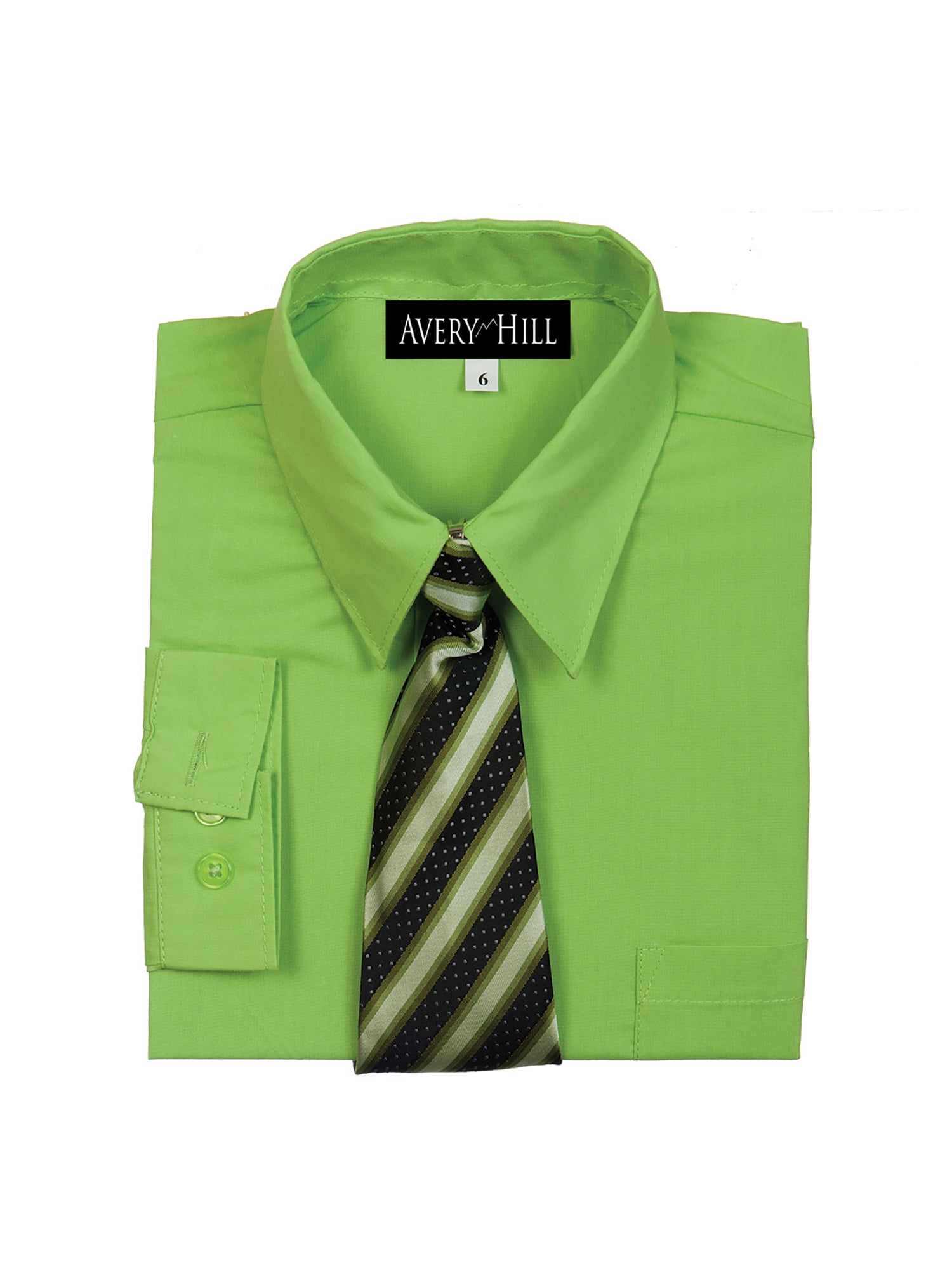 Avery Hill Boys Long Sleeve Dress Shirt With Windsor Tie Walmart Com