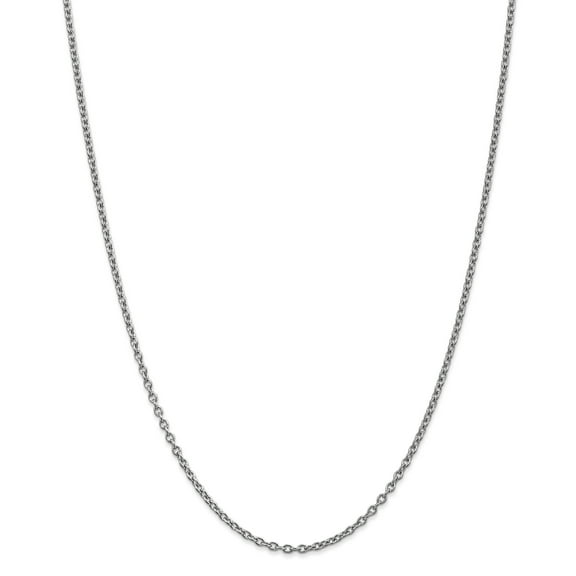 14k White Gold 2.4mm Cable Chain