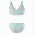 thumbnail image 5 of Gubotare Girls Bathing Suits Tankini Girls'2 Piece Floral Print Bikini Sets Cute Swimsuit Bathing SuitsSize 13-14 (Light Blue,13-14 Years), 5 of 7