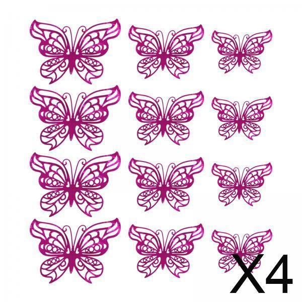 Decoración de pared con mariposas,Calcomanías de mariposas huecas en 3D para decorar paredes de fiestas,Calcomanías de pared con mariposas 3D para decorar la habitación,regalo de
