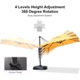 thumbnail image 5 of PURPLE LEAF 8' X 8' Patio Umbrella with Wheeled Base for Pool 7' High Offset Outdoor Cantilever Umbrella Swimming Pool Umbrella with 360°Rotation for Poolside Yellow, 5 of 8