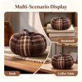 thumbnail image 7 of Fall Fabric Pumpkins Decor,Vintage Plaid Fabric Pumpkins Autumn Decor,Rustic Farmhouse Pumpkins for Mantel Table, Thanksgiving Halloween Autumn Home,Coffee, 7 of 7
