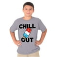 thumbnail image 5 of Retro Chill Out Food Pun Popsicle Crewneck T Shirts Boy Girl Teen Brisco Brands XS, 5 of 6