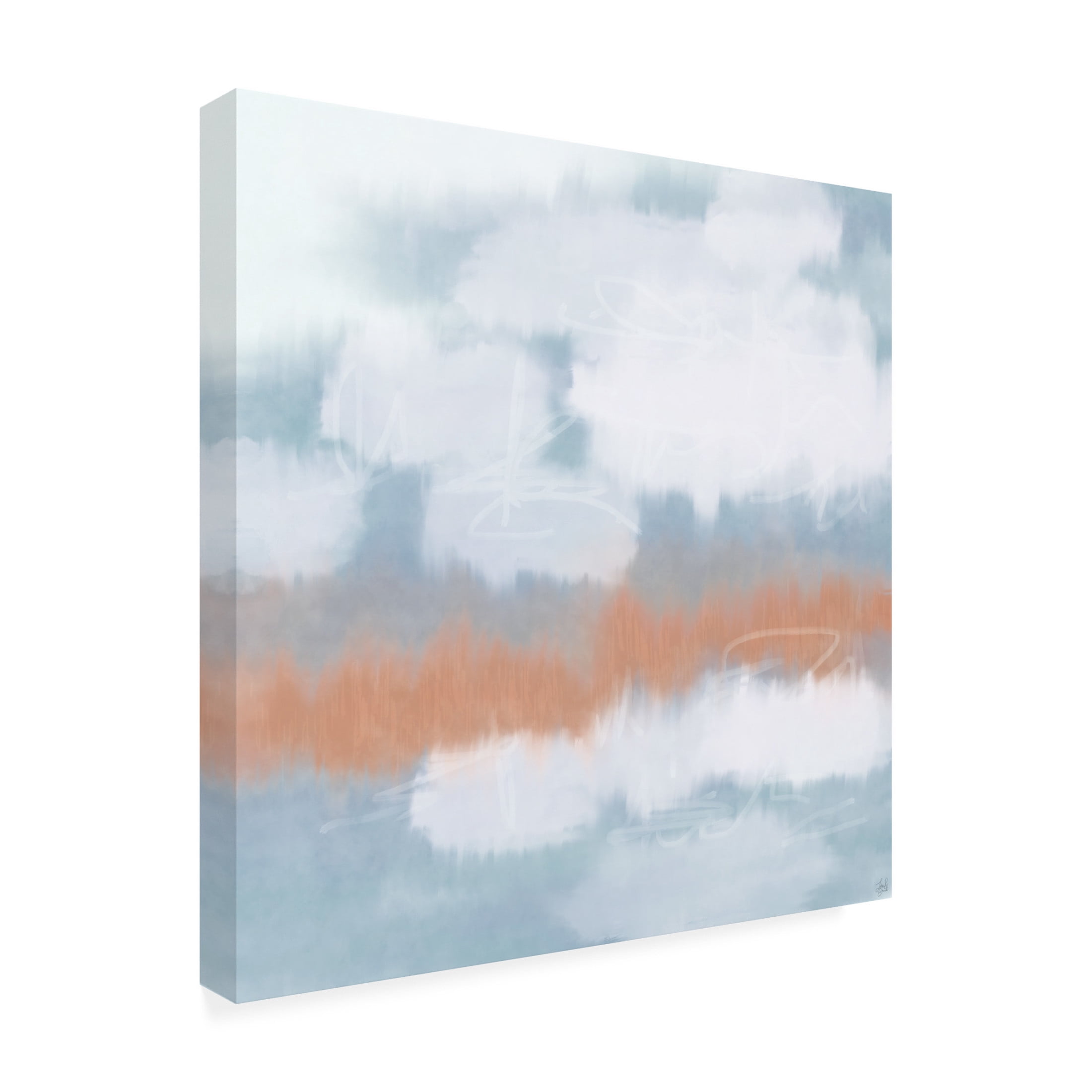Canvas Wall Art - Line and Brush 'Graffiti Skies' Wall Art for Living Room, Bedroom, or Office Décor by Trademark Fine Art - 18 x 18 Inches
