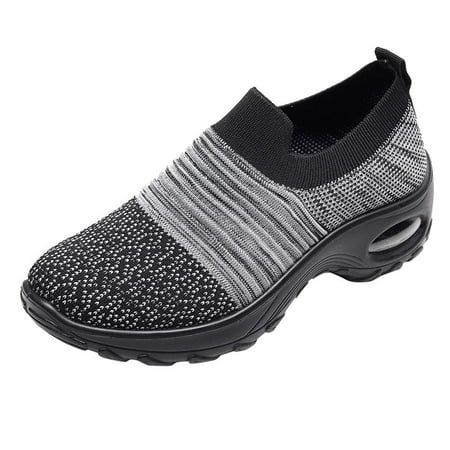 

Women Shoes Fashion Sneakers For Women Women Shoes Autumn Women Shoes Slip On Casual Sport Shoes Round Toe Flat Cushion Elastic Sneakers