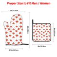 thumbnail image 2 of Pofeuu Hand Drawn Watermelon Print Oven Mitts and Pot Holders 4 pcs Set,High Heat Resistant 500 Degree Extra Thicken Long Kitchen Cotton Oven Glove for Cooking, 2 of 6