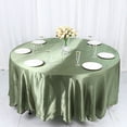 thumbnail image 3 of BalsaCircle 108" Round Satin Tablecloth Eucalyptus Green Round Table Linen, 3 of 8