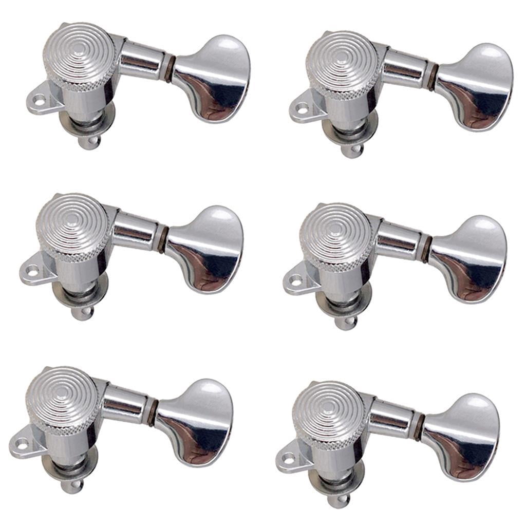 QccHieUs 6R Silver Fishtail Locking String Function Durable For Electric /Folk Guitar