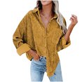 thumbnail image 2 of Turilly Womens Jackets Ladies Clearance, Women's Pockets Buttons Long Sleeve Tops Outwear Solid Color Turn-down Collar Jacket Coat, 2 of 8