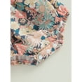 thumbnail image 6 of YASUTNKS Newborn Girl Outfit Summer Clothes Floral Sleeveless One Shoulder Romper Bodysuit and Headband Set Infant Cute Clothes, 6 of 7