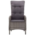 thumbnail image 2 of vidaXL 3 Piece Garden Bistro Set Poly Rattan Grey, 2 of 5