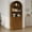 Walnut, variant on Shininglove 72" Arched Storage Cabinet – 5-Shelf Kitchen Pantry & Bookcase with Doors, Adjustable Shelves