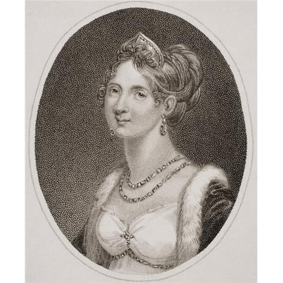 Posterazzi DPI1857258 Marie Louise, Empress of The French, Duchess of Parma, Piacenza & Guastalla, 1791-1847 Second Wife of Napoleon I Engraved by Heath Poster Print, 13 x 16