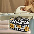 thumbnail image 2 of HELLHERO Cow Print Sunflower Pattern Travel Irons Carrying Case Travel Iron Organizer, Bag Only, 2 of 6