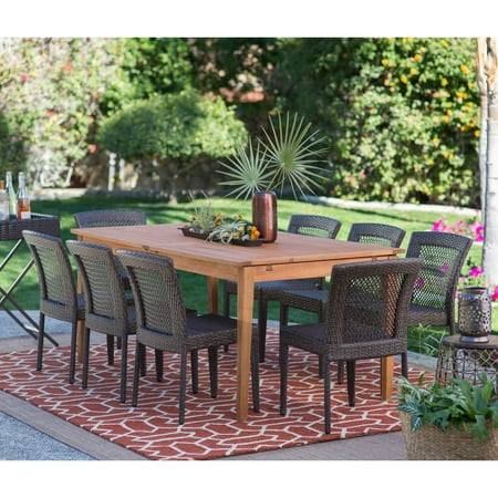 Belham Living Brisbane Outdoor Wood Extension Patio Dining Set Belham Living Brisbane Outdoor Wood Extension Patio Dining Set
