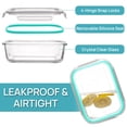 thumbnail image 7 of Sindcom 5Pack 35oz Glass Storage Containers with Lids, Glass Meal Prep Container Sets,Glass Lunch Containers with Lids, Green, 7 of 7