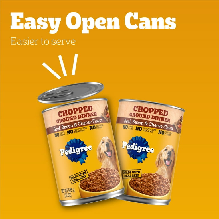 Pedigree Adult Wet Dog Food, Beef, Cheese & Bacon Flavor