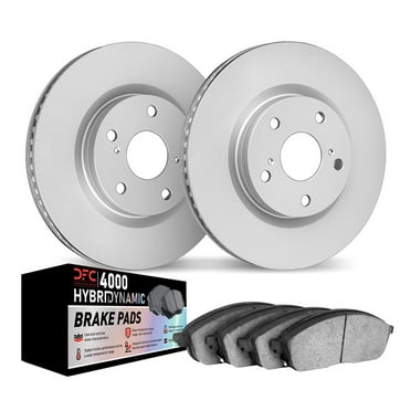 Dynamic Friction Company Rear Geospec Brake Rotors Kit | 4000 HybriDynamic Brake Pads 4802-20001