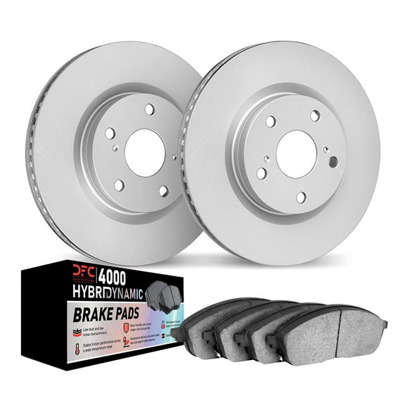 Dynamic Friction Company Rear Geospec Brake Rotors Kit | 4000 HybriDynamic Brake Pads 4802-63005