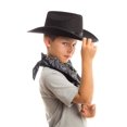 thumbnail image 2 of Aeromax Junior Cowboy Hat With Bandanna, Black, 2 of 3