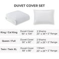 thumbnail image 5 of Dormir Fine Linen 3 Piece Duvet Cover Set, 100% Cotton, 400 Thread Count Sateen, Cal King, Color Sage Green, 5 of 6