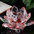 thumbnail image 1 of Gobestart Lotus Crystal Glass Figure Paperweight Ornament Feng Shui Decor Collection, 1 of 3