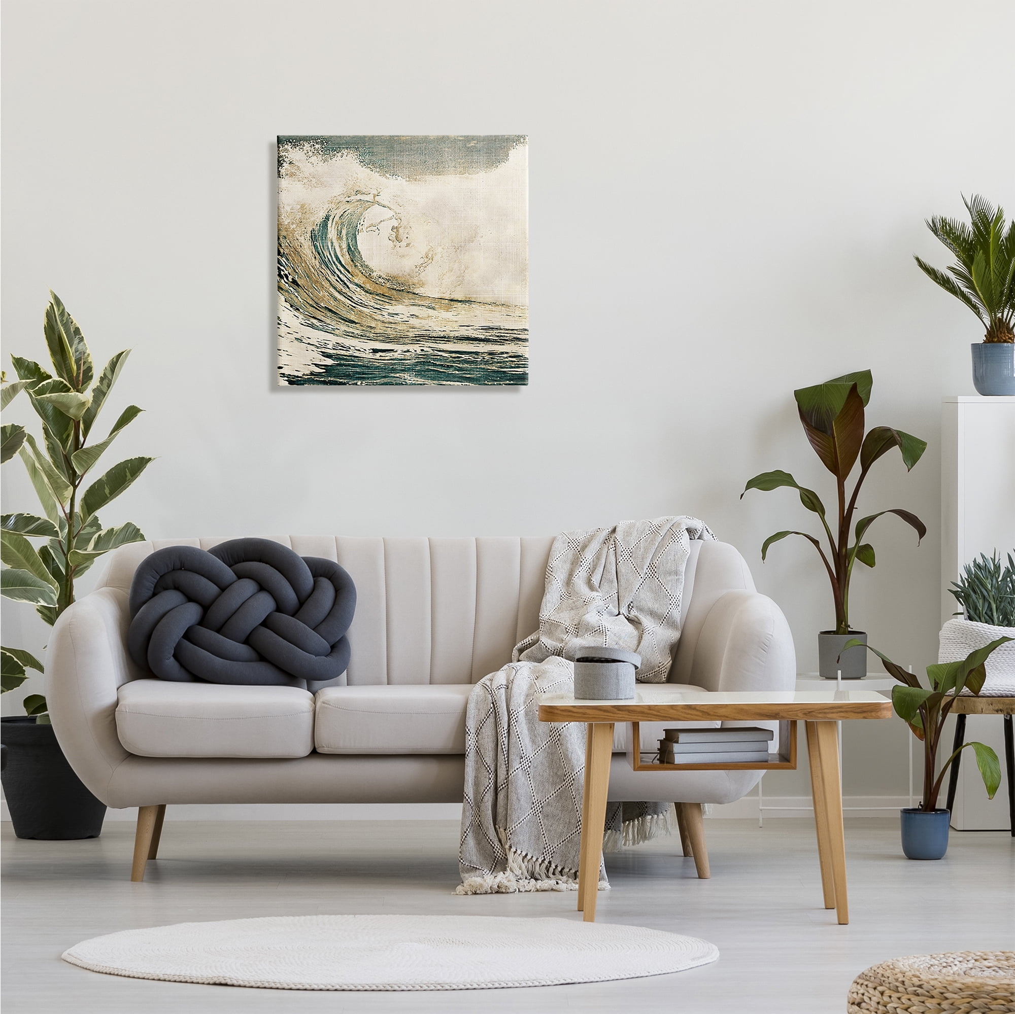 Stupell Industries Vintage Tidal Wave White Crest Nautical Water, 24 x 24, Designed by Heather Hayes