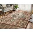 thumbnail image 2 of Abani Mesa 4'W x 6'D MES120A Orange Rust Medallion Distressed Area Rug, 2 of 7