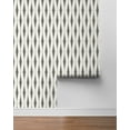 thumbnail image 5 of Seabrook Designs  Striped Ikat Peel and Stick Wallpaper 27 in. W x 18 ft. L - Ebony & Linen, 5 of 10