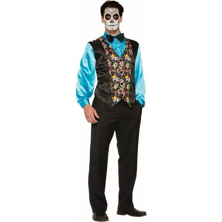 Halloween Day Of The Dead Vest Adult Costume