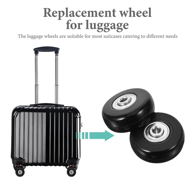 Luggage Universal Wheel Replacement Parts Kits Small Wheels Inline Skate Travel 2 Pcs