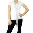 thumbnail image 3 of NYFASHION101® Silver-Tone Beaded Skinny Fishnet Shawl Scarf Waist Belt - White, 3 of 4