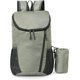 thumbnail image 1 of Mochila plegable ligera, pequeña mochila impermeable para deportes al aire libre, mochila duradera y plegable, mochila informal práctica para el día a día, color gris, 1 of 4