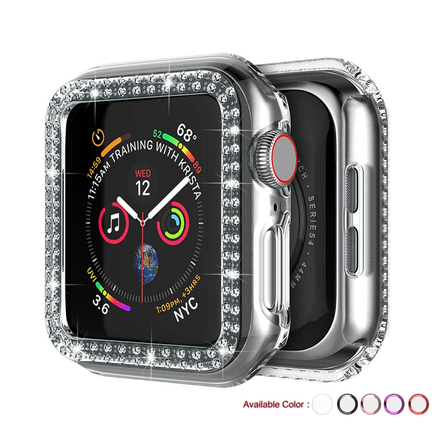 Tekcoo iWatch Case for Apple Watch Series SE 6 5 4 3 2 1 Nike+ / Edition, Bling Crystal Diamonds