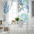 thumbnail image 5 of Fsddascl Blue Teal Coastal Blackout Curtains for Bedroom/Living Room, Thermal Insulated Kitchen Curtains, Summer Beach Nautical Coral Starfish Grommet Darkening Window Treatment Drapes 42"x54"x2, 5 of 8