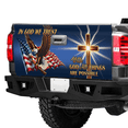 thumbnail image 2 of Lotusprinthandmade Christian God America Flag Eagle Tailgate Wrap 2 Sizes (26"x66"), patriotic religious truck wrap, faith themed tailgate cover, 2 of 5