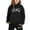 Black, variant on lnmuld Two Piece Outfits Girls Letter Print Hooded Sweatshirt Outfit Set Stylish Everyday Wear Comfortable Casual Kids Clothes for Daily Activities Solid Color Size:9-10 Years