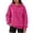 Hot Pink&10^0701J, variant on Garbnen Fleece Hoodies for Women Long Sleeve Women Sweatshirt Cozy Fall Winter Warm Oversized Trendy Womens Pullover with Pocket S