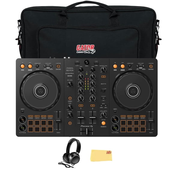 Controlador DJ Pioneer DJ DDJ-FLX4 de 2 canales con paquete