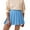 Blue, variant on MIXUE Womens Skirts Solid Color High Waist Pleated Mini Flared Casual Stylish A Line Summer Skirt Holiday Wear,Brown,M