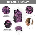 thumbnail image 4 of JIALIOU 14" Laptop Backpack Waterproof Airline Approved Stylish Casual Daypack for Travel Business College Work, Purple Zebra Stripes, 4 of 8
