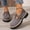 Gray, variant on Women's Solid Color One-Foot Loafers, Round Toe One-Foot Style Solid Color Low Heel Everyday Comfortable Shoes Brown