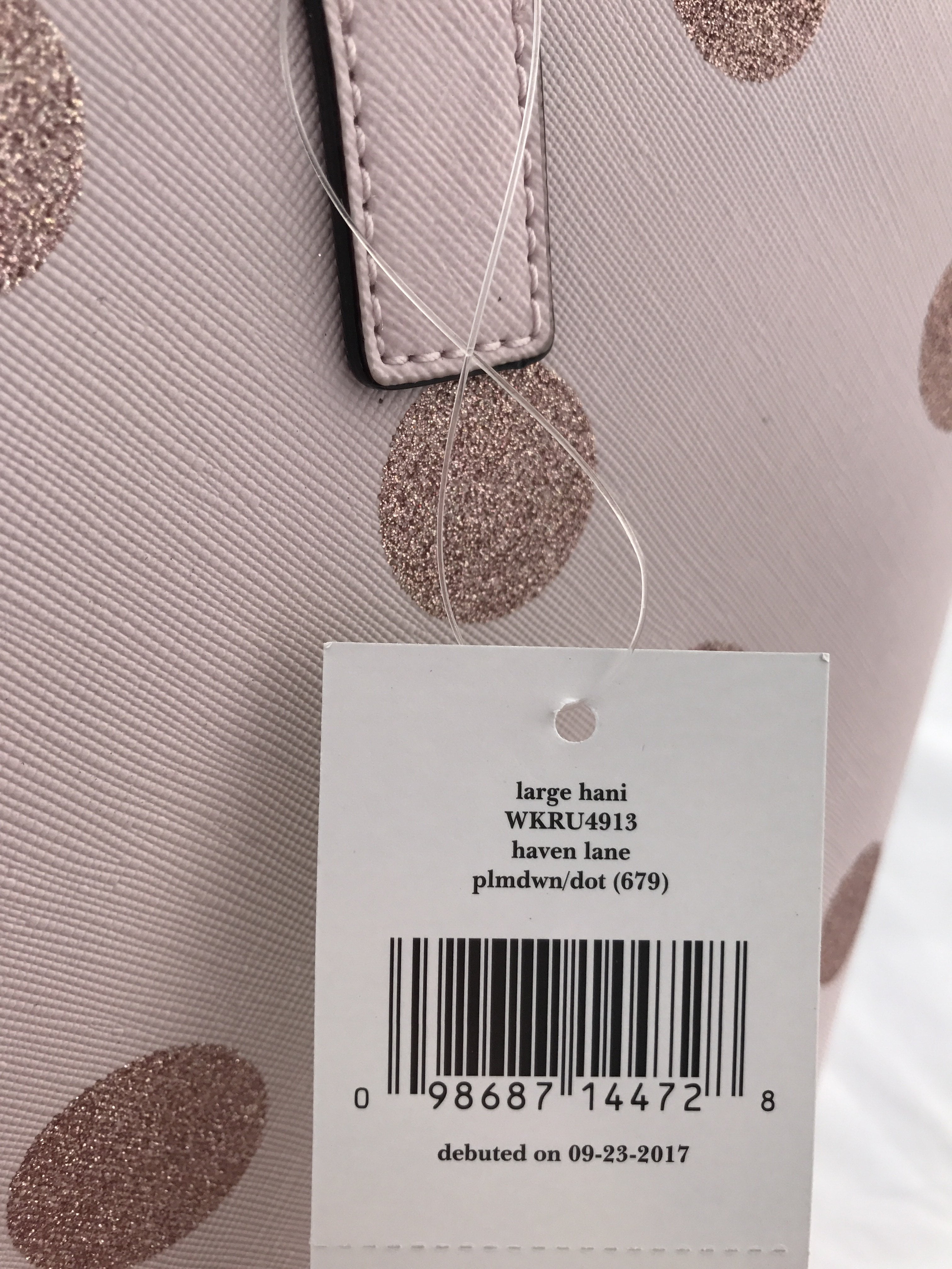 kate spade hani haven lane pink glitter tote bag